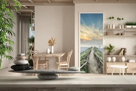 Photo gift door stickers with photos from the image bank are very popular.