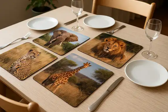 Africa set placemats, a wonderful reminder of that unique safari!