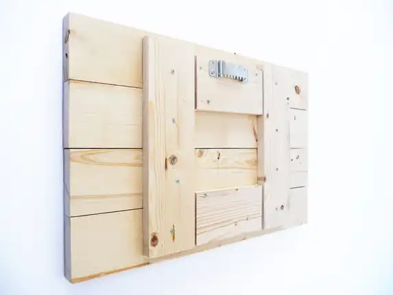 Back of photo on scaffolding wood Photo gift.