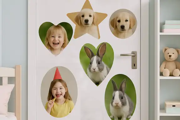 Upload your photo and select a square size, then choose your shape to crop it out.