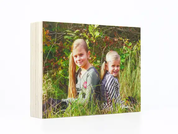 Wooden photo block.