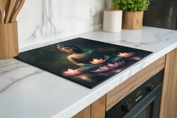 With a Buddha statue on an induction hob protector you can never go wrong.