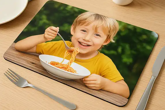 Photo placemat, fun to give, even more fun to receive as a gift!